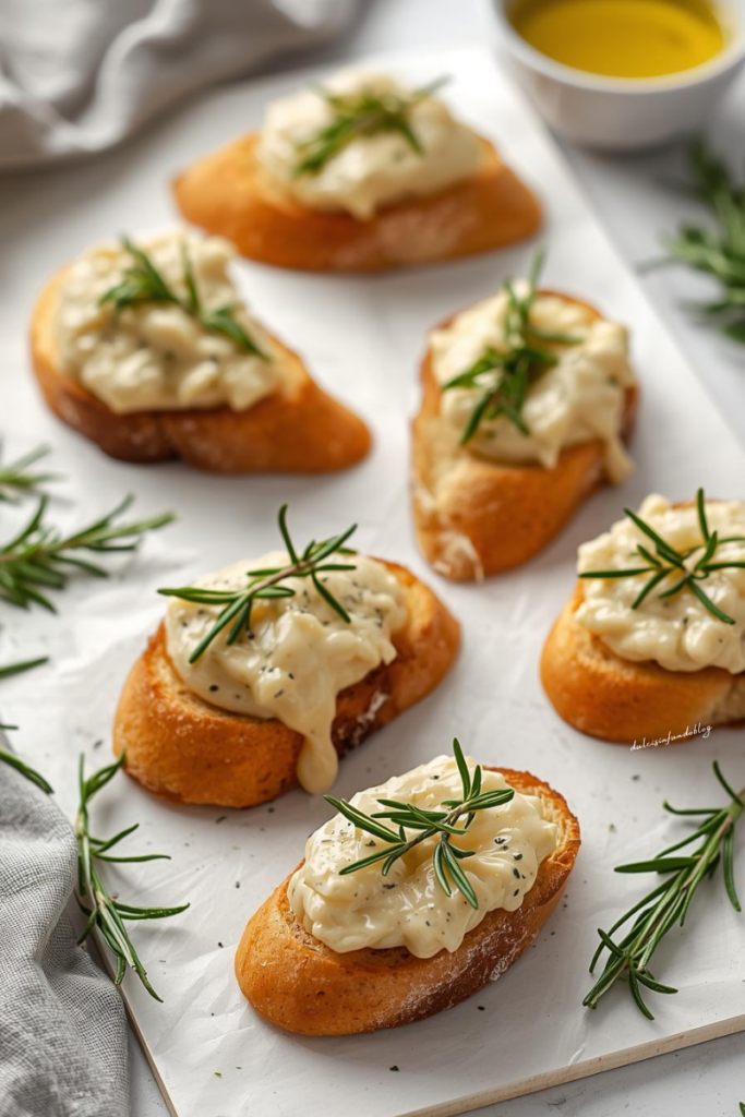 Crostini natalizi con crema di taleggio