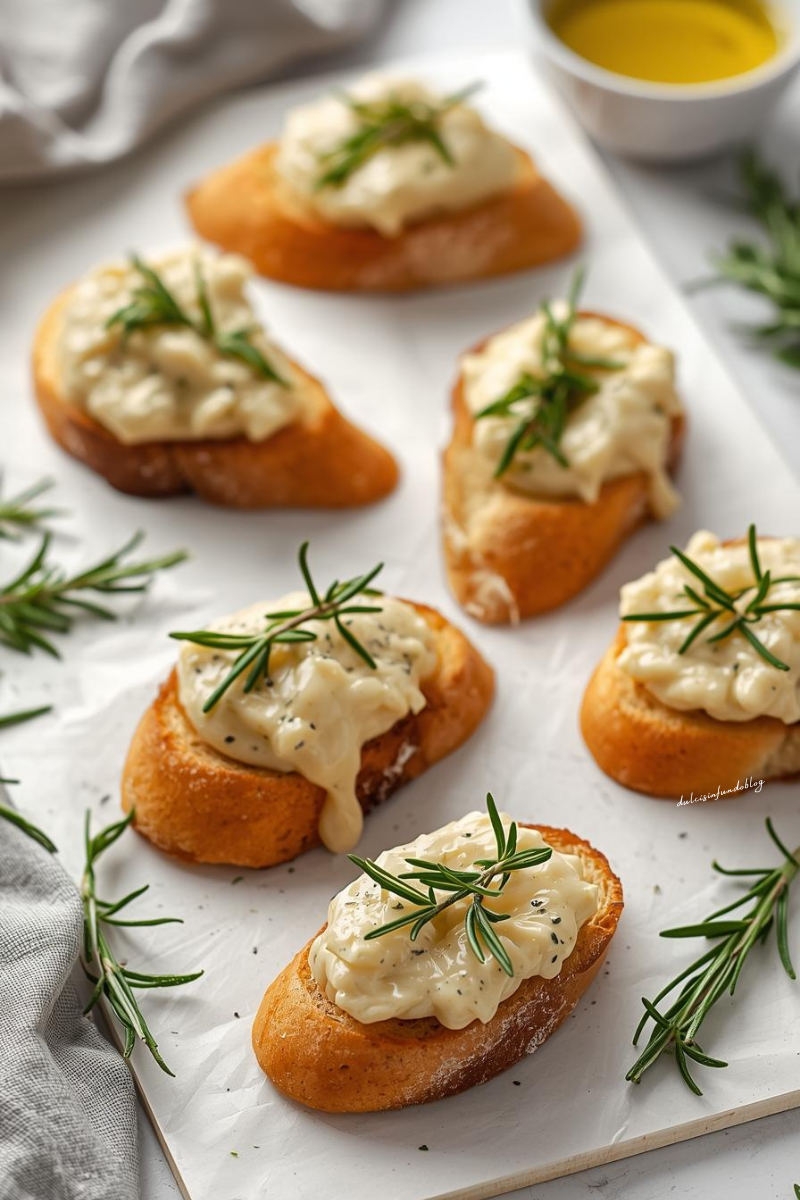 Crostini natalizi con crema di taleggio
