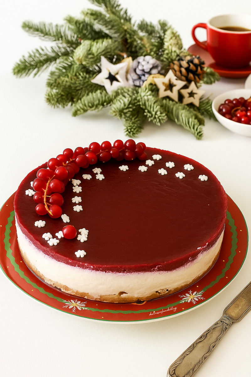 Christmas cheesecake al ribes e melograno