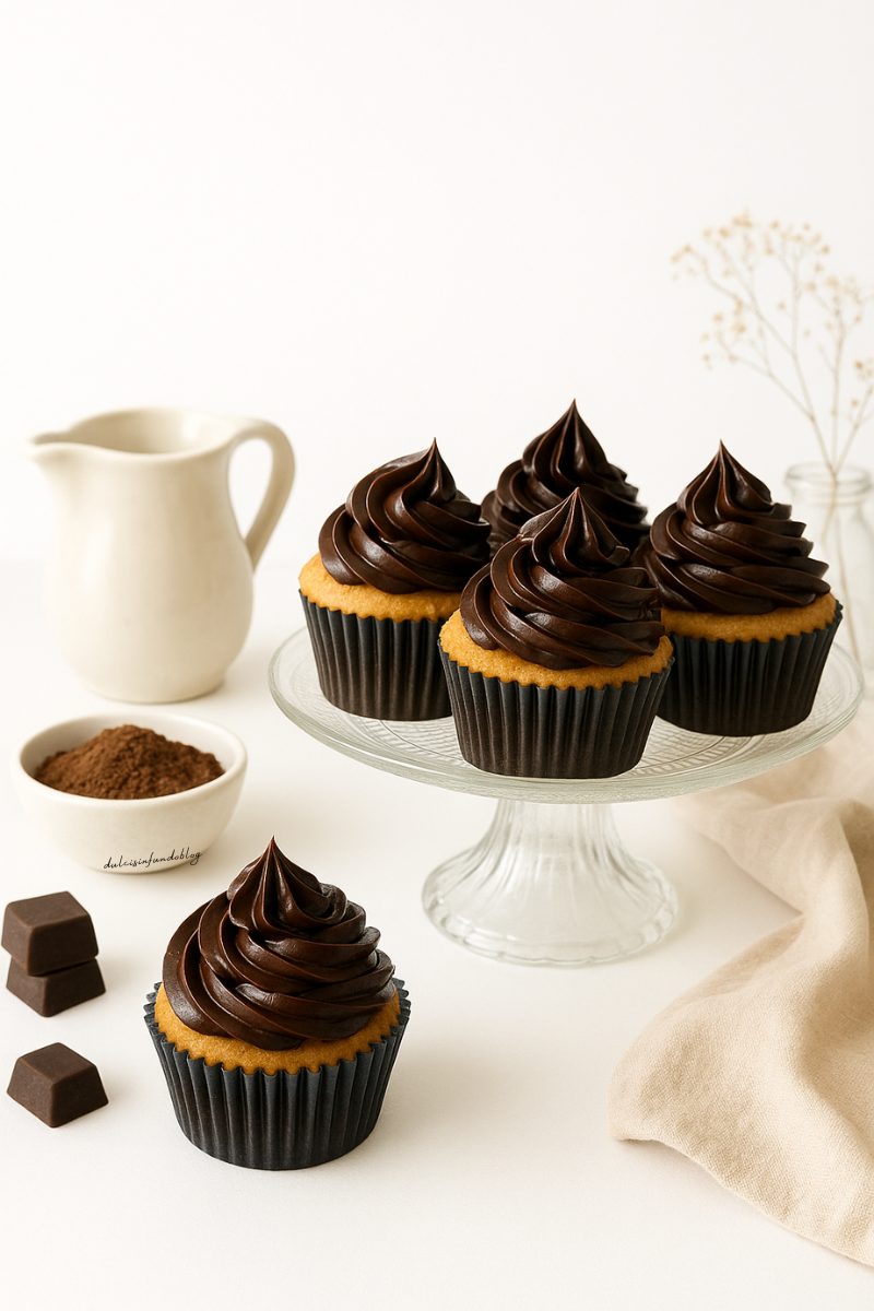 Cupcake con ganache al cioccolato