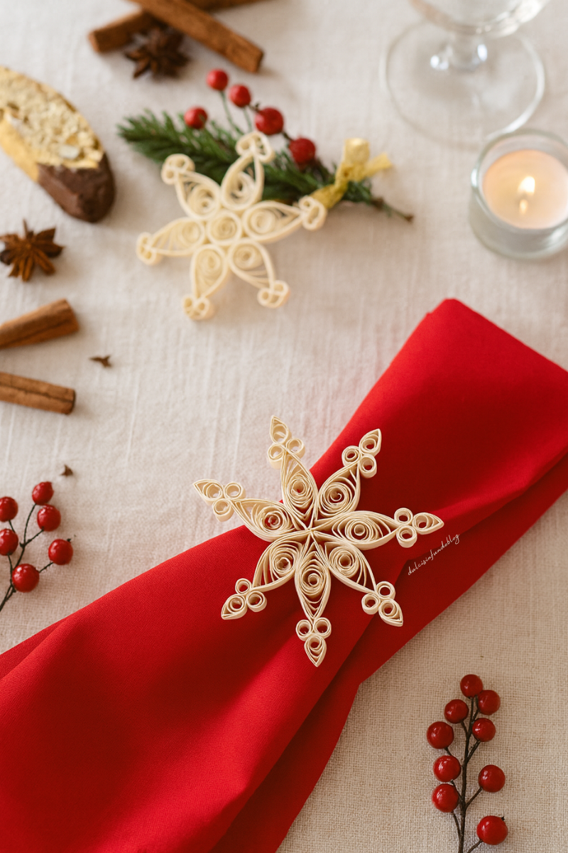 Segnaposto natalizi in quilling