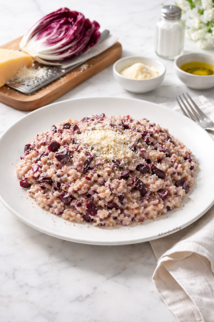 Risotto al radicchio e parmigiano