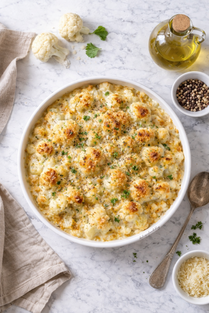 Cavolfiore gratinato al forno