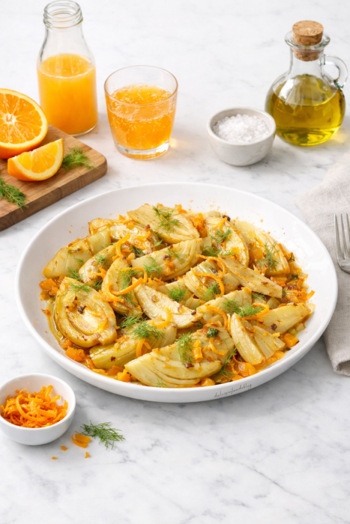 Finocchi in padella con arancia