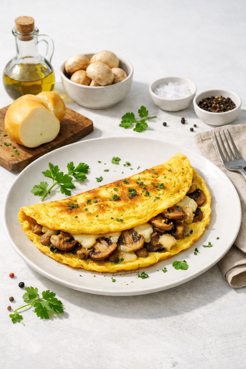 Omelette Funghi e Scamorza Affumicata