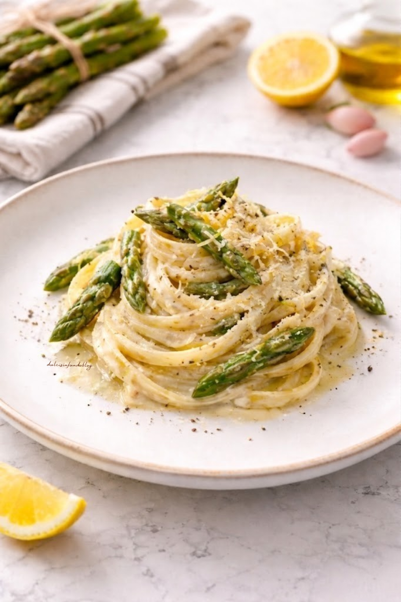 Pasta cremosa agli asparagi