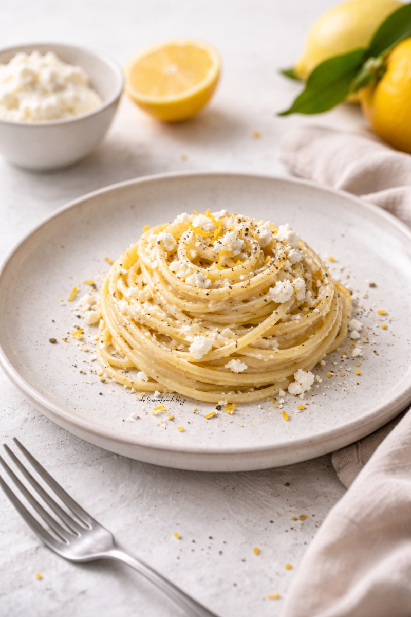 Spaghetti ricotta e limone