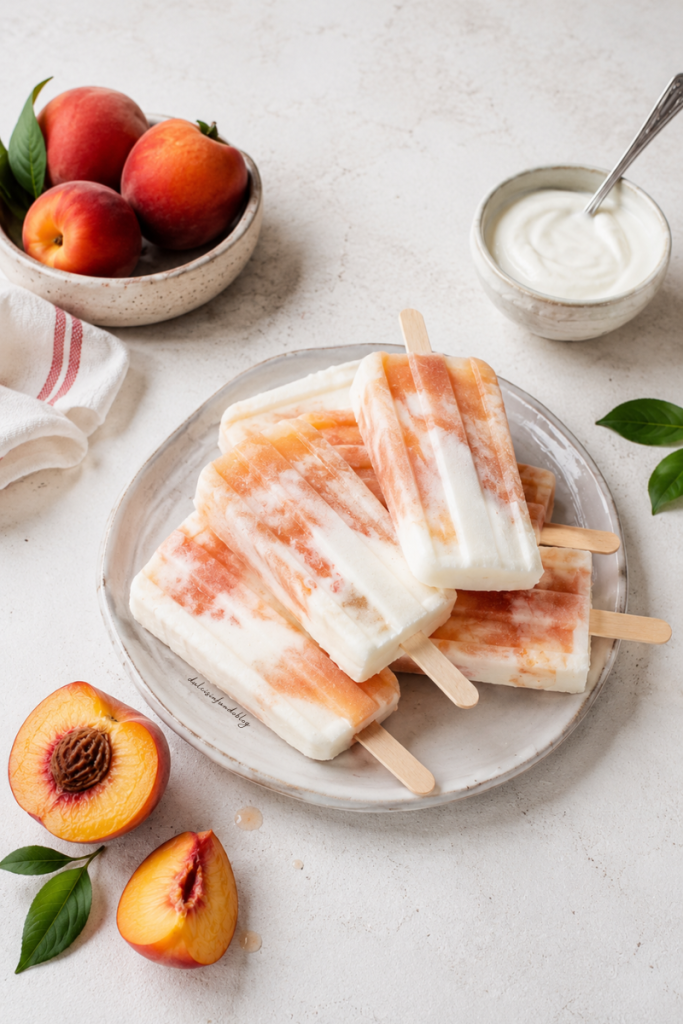 Ghiaccioli pesca e yogurt