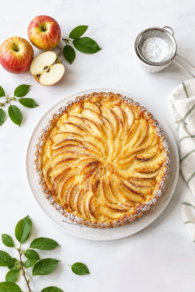 Crostata di mele e crema