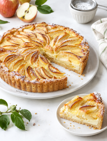 Crostata di mele e crema