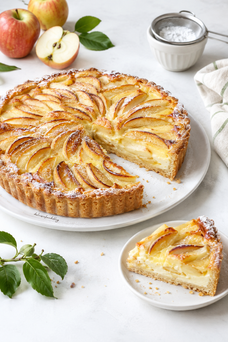 Crostata di mele e crema