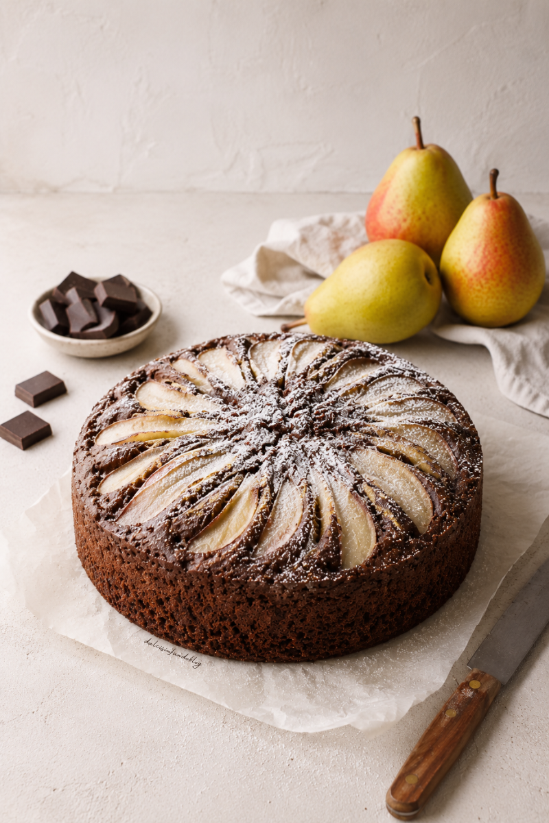 Torta pere e cioccolato