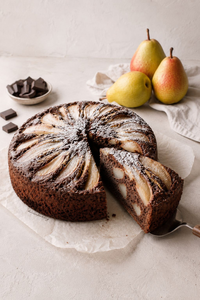 Torta pere e cioccolato